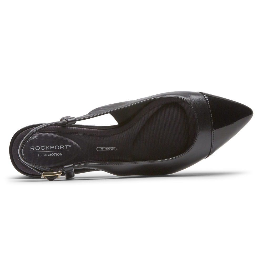 Slingback Rockport Mulher Pretas - Total Motion Salima Posted - 03165DXFN